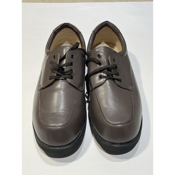 Apis Mt Emey 14 6E Mens Leather Orthopedic Comfort Shoes Brown Extra Wide